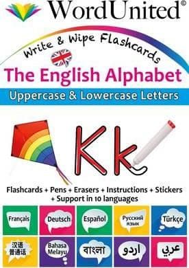 English Alphabet -Write & Wipe Flash Cards