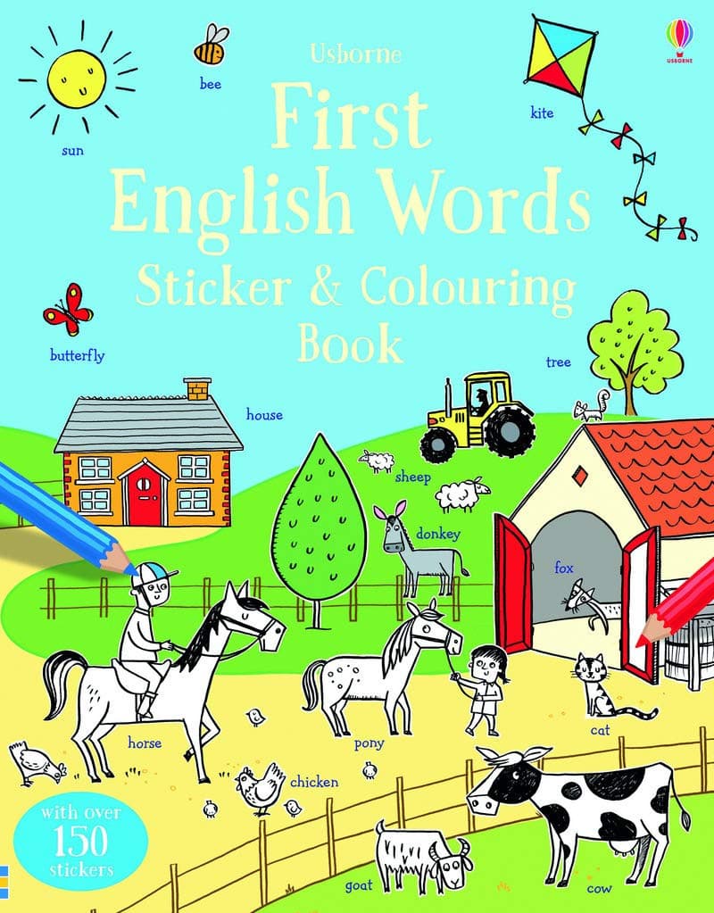 First Words Sticker & Colouring Book