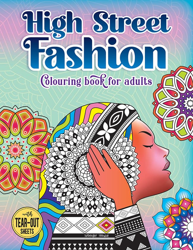 High Street Fashion Coloring book for adults