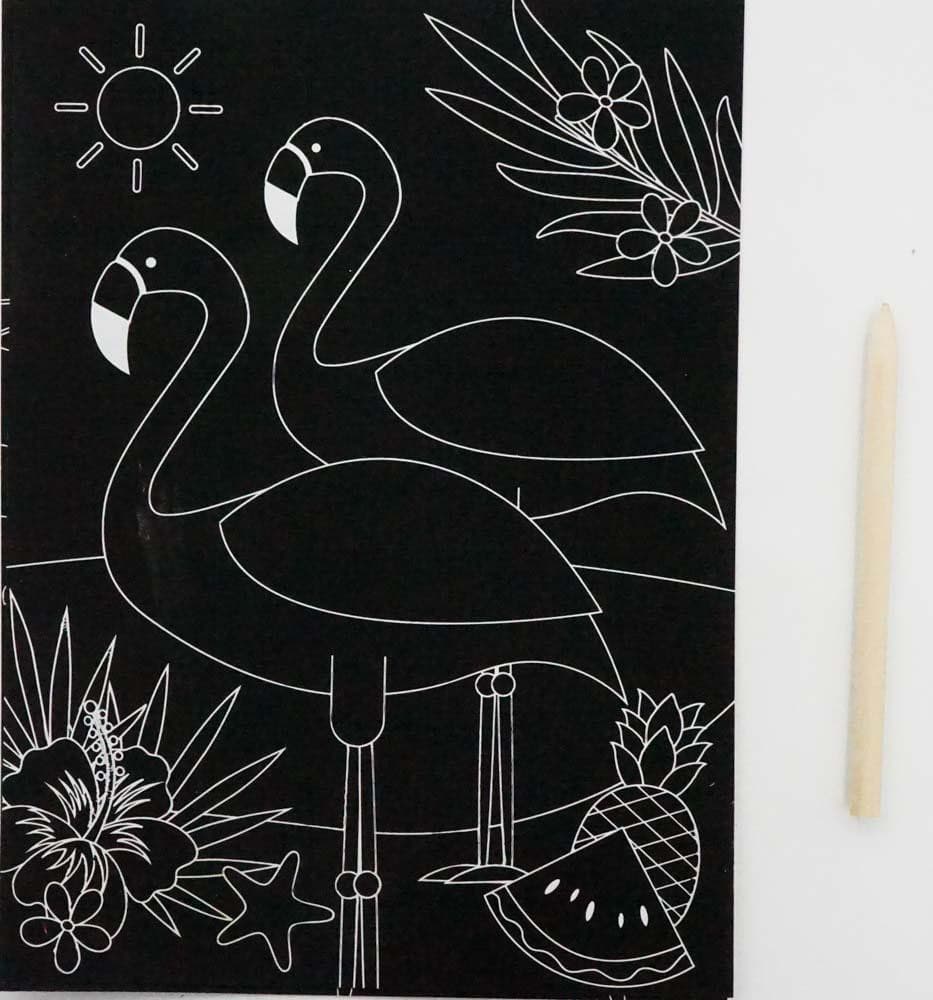 Flamingos Scratch Art Set — image 2