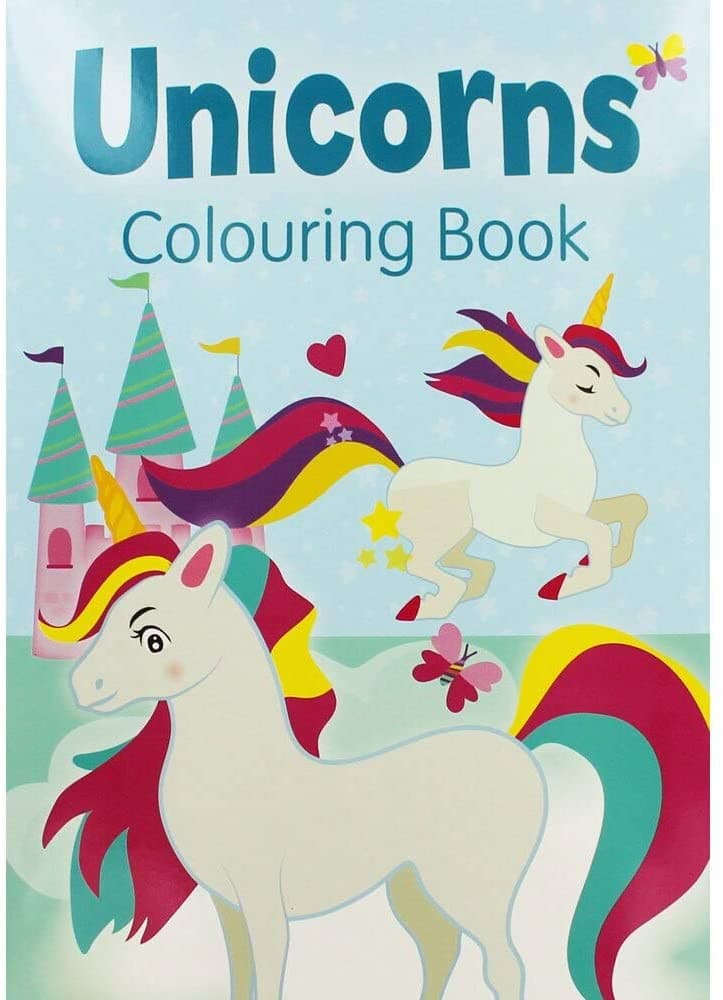Unicorns Colouring Book (Blue)