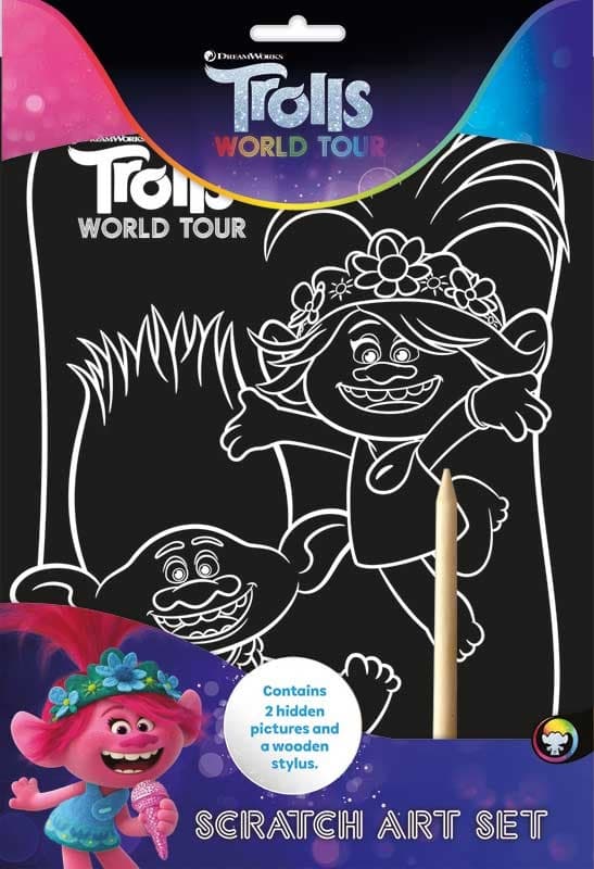 Trolls 2 Scratch Art Set
